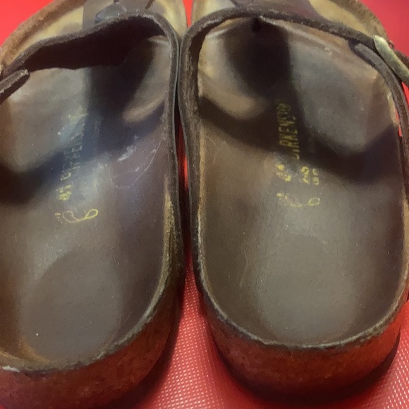 Birkenstock Gizeh birko-flor golden brown sandals. - Picture 9 of 12